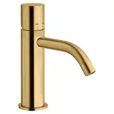 Смеситель для раковины Paffoni Light (цвет - Honey Gold Spazzolato), с донным клапаном (LIGX071HGSP)