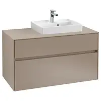 Тумба под умывальник 100 см Villeroy & Boch Collaro (Truffle Grey) умывальник справа (C01500VG)