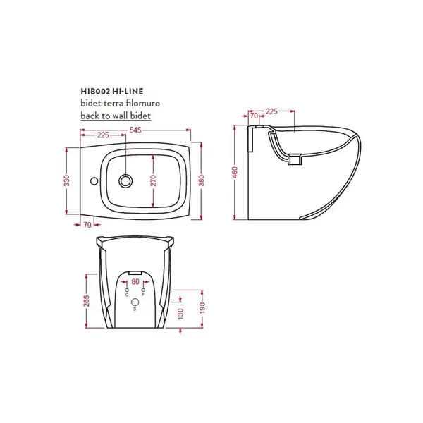 ARTCERAM Биде напольное ArtCeram Hi-Line белый глянец (HIB002 01; 00) фото 5 Aquada.com.ua