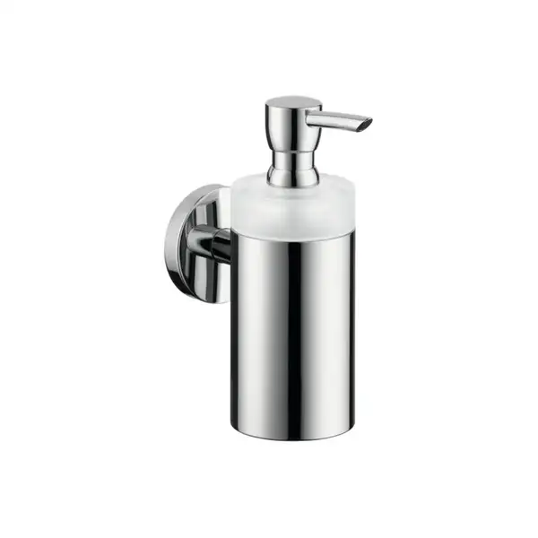 Дозатор для жидкого мыла Hansgrohe Logis (цвет - хром, стекло матовое), ёмкость 125 мл (40514000) фото 1 Aquada.com.ua