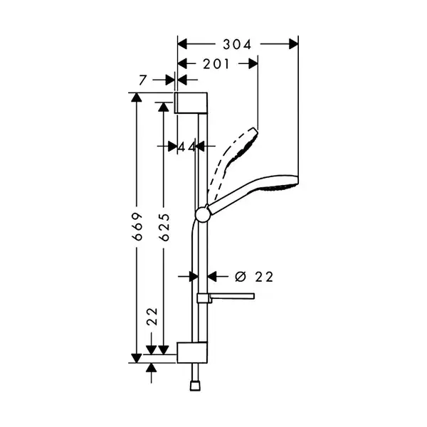 Hansgrohe Croma Select E Vario Душовий набір, білий/хром (26586400)
