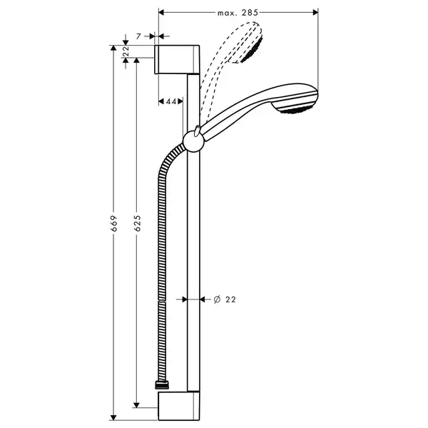 Hansgrohe Crometta 85 Mono Душовий набір, хром (27728000)