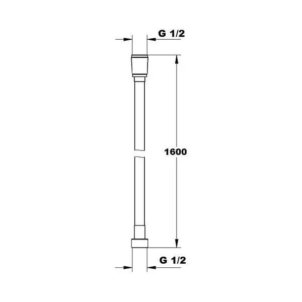 Шланг для душа Hansgrohe Isiflex 160 см (цвет - чёрный) (28276610) фото 3 Aquada.com.ua