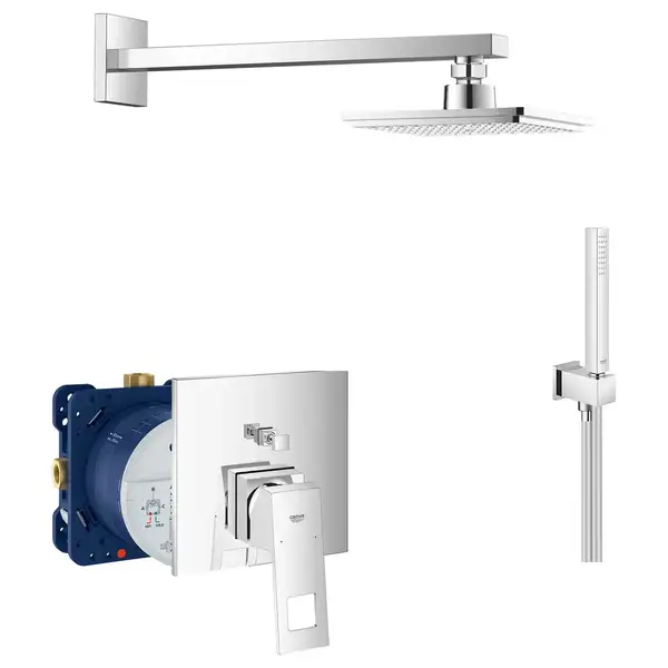 Душевая система скрытого монтажа Grohe Eurocube (цвет - хром) (234090SB) фото 1 Aquada.com.ua