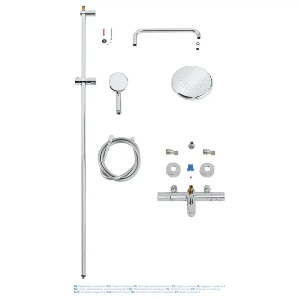 Grohe New Tempesta Cosmop. Душова система з термостатом, хром (26223001)