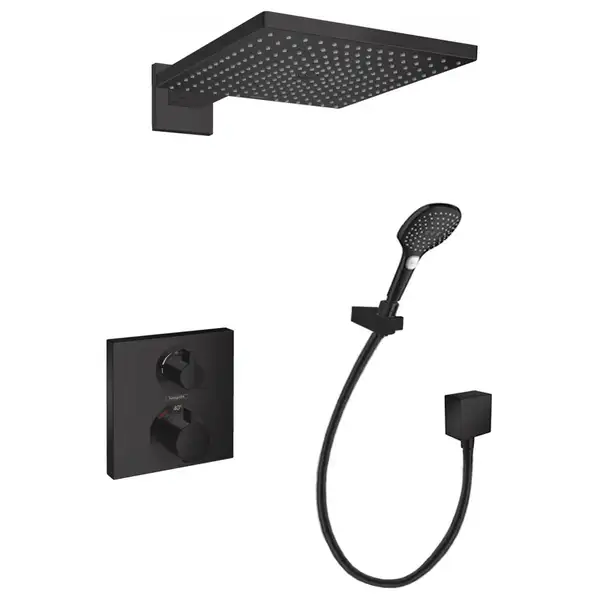 Душевая система скрытого монтажа Hansgrohe Raindance 300 цвет черный мат (2623815714MB) фото 1 Aquada.com.ua