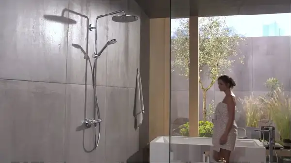Душева система с термостатом Hansgrohe Croma Select S Showerpipe 280 1jet (цвет - хром) (26790000) фото 2 Aquada.com.ua