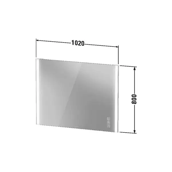 Зеркало с LED подсветкой Duravit XViu 102 х 4 х h80 см, версия "icon" (XV70430B2B2) фото 5 Aquada.com.ua