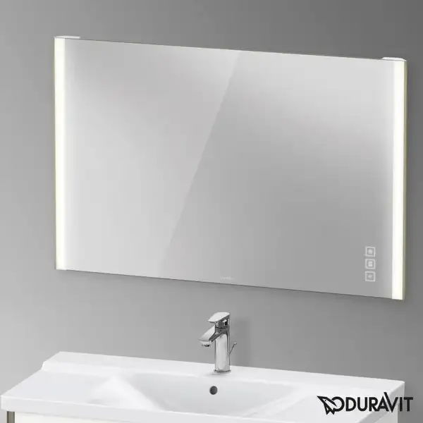 Зеркало с LED подсветкой Duravit XViu 122 х 4 х h80 см, версия "icon" (XV70440B1B1) фото 2 Aquada.com.ua