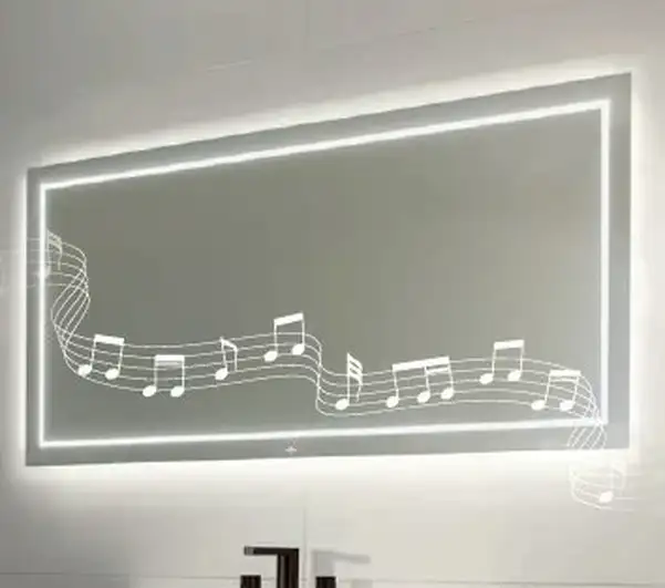 VILLEROY & BOCH FINION зеркало 160*75*4,5см, подсветка, звуковая система с Bluetooth, подогрев (G6101600) фото 2 Aquada.com.ua