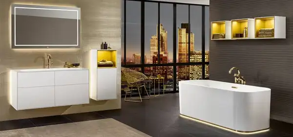 VILLEROY & BOCH FINION зеркало 160*75*4,5см, подсветка, звуковая система с Bluetooth, подогрев (G6101600) фото 3 Aquada.com.ua