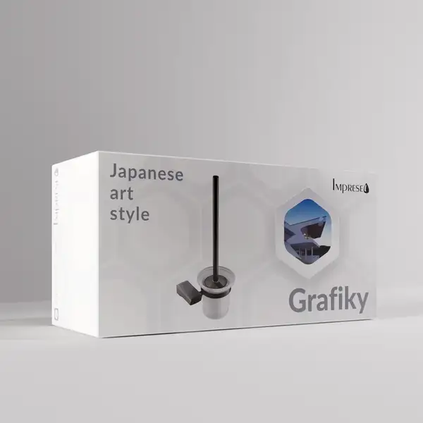 Ёршик для унитаза Imprese Grafiky, black nickel (ZMK04180826) фото 2 Aquada.com.ua