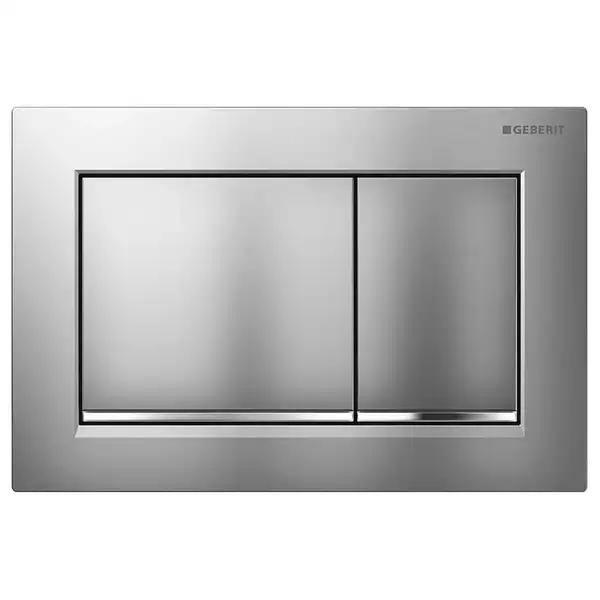 Смывная клавиша Geberit Omega 30 (пластик матовый хром/хром глянец/матовый хром) (115.080.KN.1) фото 1 Aquada.com.ua
