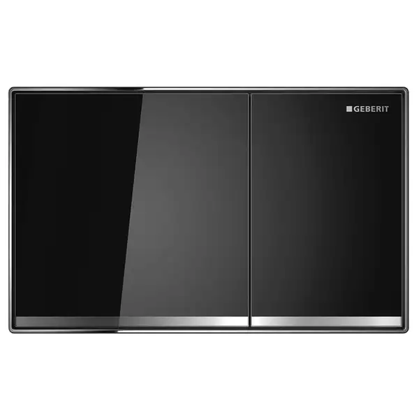 GEBERIT Смывная клавиша, двойной смыв Sigma 60 (стекло чёрное) (115.640.SJ.1) фото 1 Aquada.com.ua