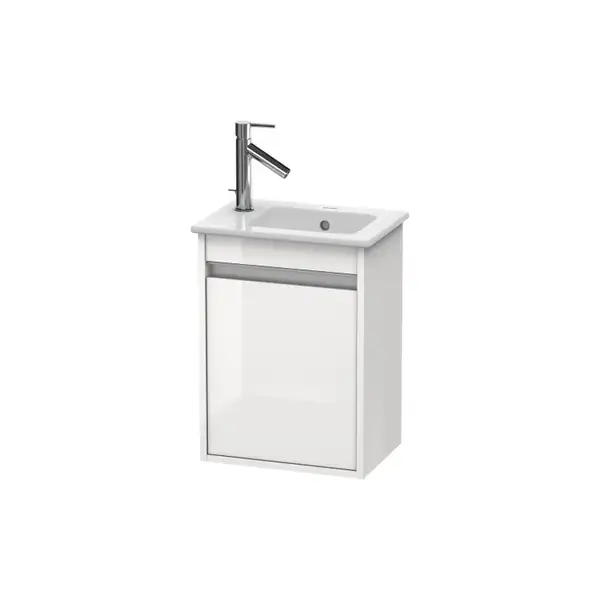 DURAVIT KETHO тумба 400*285мм, подвесная, для раковины 072343, петли справа, белый глянец (22) (KT6417R2222) фото 1 Aquada.com.ua