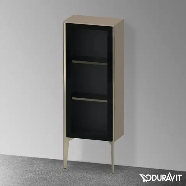 Шкафчик напольный со стеклянными дверцами Duravit XViu 40 x 24 х h113 см, дуб кашемировый (XV1360LB111) фото 2 Aquada.com.ua