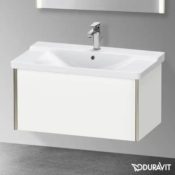 Тумба подвесная под раковину Duravit XViu 81 x 46,9 см, белый глянцевый (XV40160B118) фото 2 Aquada.com.ua