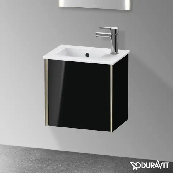 Тумба подвесная под раковину Duravit XViu 41 x 29 см, чёрный глянцевый (XV4024LB140) фото 2 Aquada.com.ua
