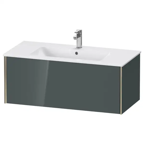 Тумба подвесная под раковину Duravit XViu 101 x 48 см, доломитово-серый глянцевый лак (XV40270B138) фото 1 Aquada.com.ua