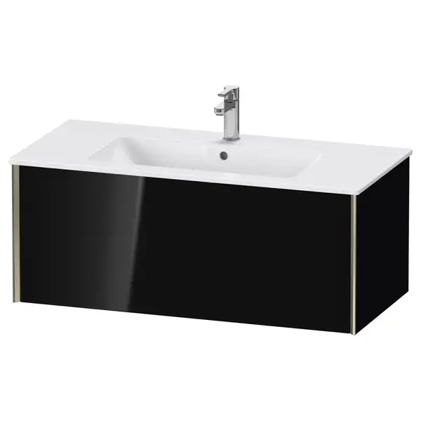 Тумба подвесная под раковину Duravit XViu 101 x 48 см, чёрный глянцевый (XV40270B140) фото 1 Aquada.com.ua