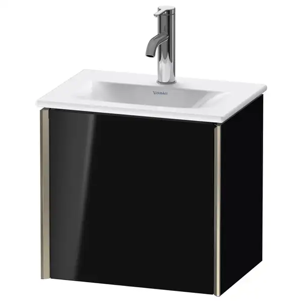 Тумба подвесная под раковину Duravit XViu 43 x 31 см, чёрный глянцевый (XV4030LB140) фото 1 Aquada.com.ua