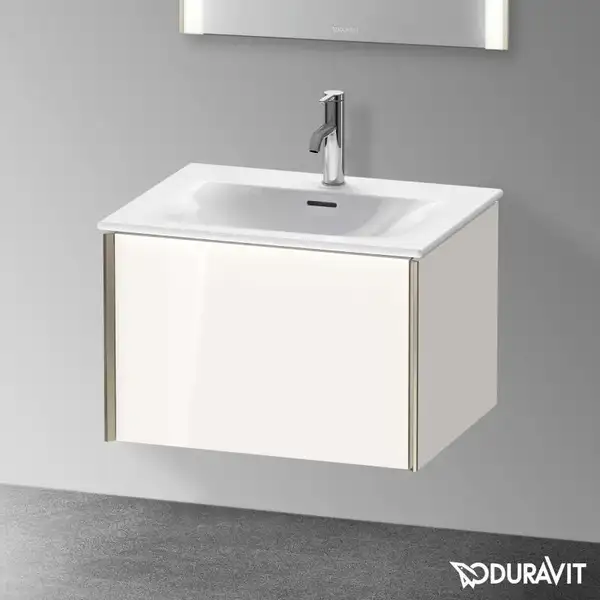 Тумба подвесная под раковину Duravit XViu 61 x 48 см, белый глянцевый (XV40320B122) фото 2 Aquada.com.ua
