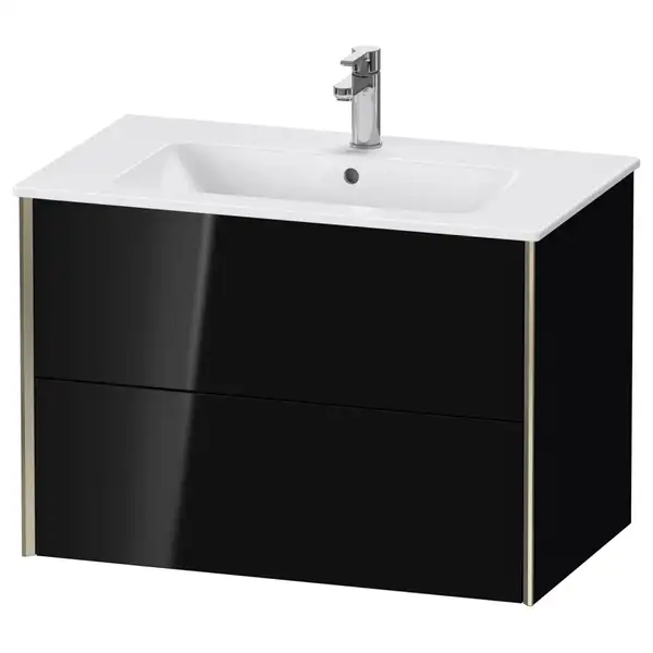 Тумба подвесная под раковину Duravit XViu 81 x 48 см, чёрный глянцевый (XV41260B140) фото 1 Aquada.com.ua