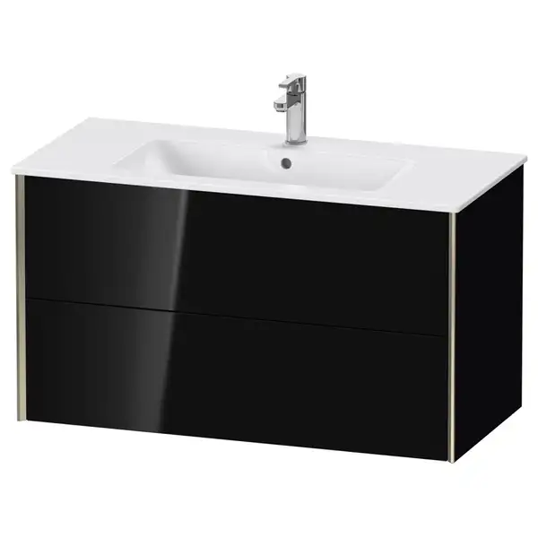 Тумба подвесная под раковину Duravit XViu 101 x 48 см, чёрный глянцевый (XV41270B140) фото 1 Aquada.com.ua