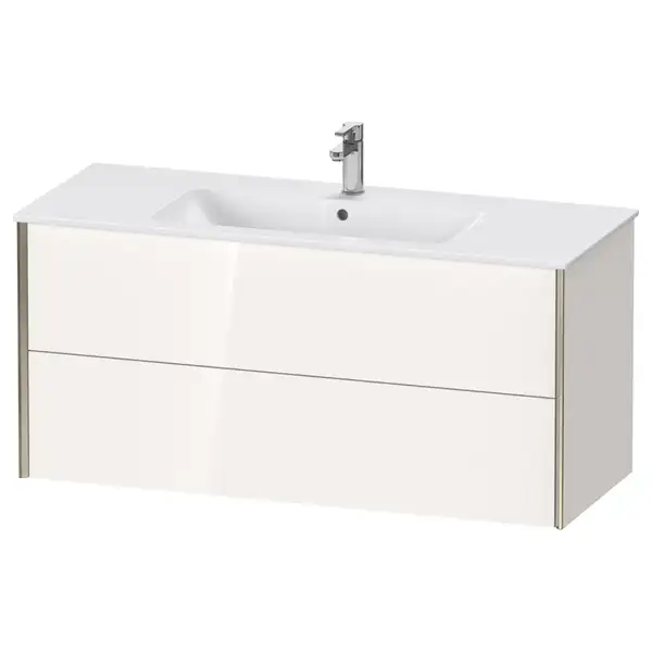Тумба подвесная под раковину Duravit XViu 121 x 48 см, белый глянцевый (XV41280B122) фото 1 Aquada.com.ua