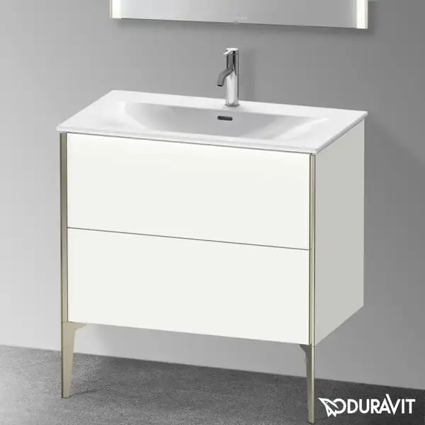 Тумба напольная под раковину Duravit XViu 81 x 48 см, белый глянцевый (XV43020B122) фото 2 Aquada.com.ua
