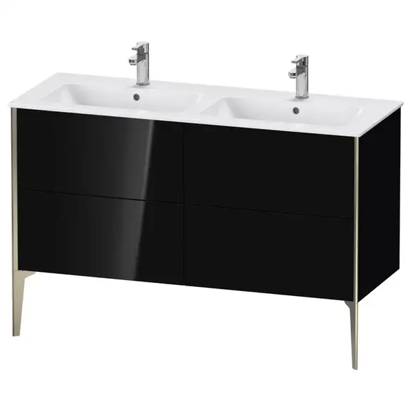 Тумба напольная под раковину Duravit XViu 128 x 48 см, чёрный глянцевый (XV44850B140) фото 1 Aquada.com.ua