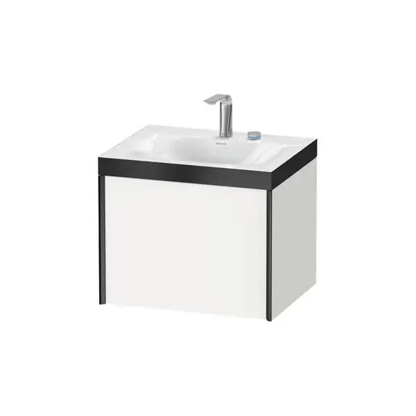 Тумба подвесная с раковиной c-bonded Duravit XViu 60 x 48 см, белый матовый (XV4609EB218P) фото 1 Aquada.com.ua