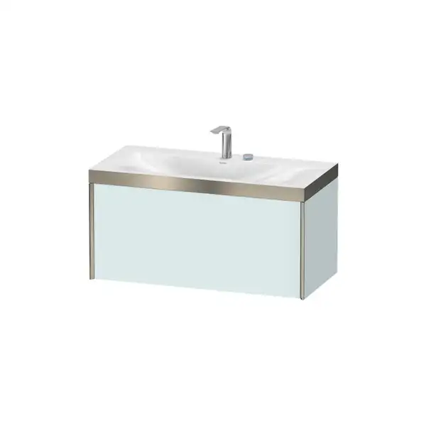 Тумба подвесная с раковиной c-bonded Duravit XViu 100 x 48 см, светло-голубой матовый (XV4611EB109P) фото 1 Aquada.com.ua