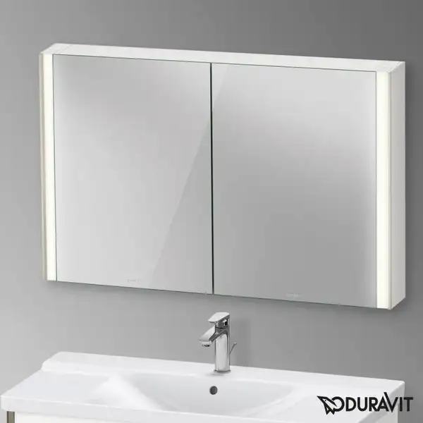 Зеркальный шкафчик с LED подсветкой Duravit XViu 122 х 15,6 х h80 см, версия «sensor» (XV71340B1B1) фото 2 Aquada.com.ua