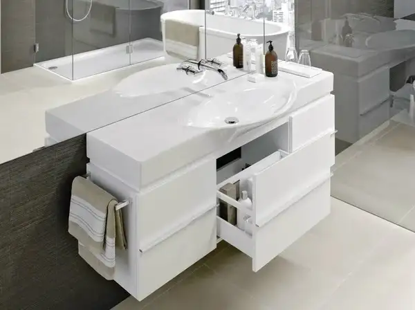LAUFEN PALACE тумба 119,5*37,5см для умывальника 811704, 812704, белый (H4013010754631) фото 5 Aquada.com.ua