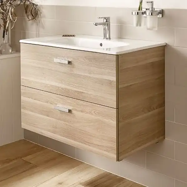 Тумба з умивальником Roca VICTORIA BASIC 80, береза (A855852422)