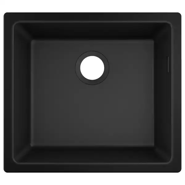 Мойка для монтажа под столешницу Hansgrohe S51 S510-U450 (цвет - чёрный графит) 450 (43431170) фото 1 Aquada.com.ua