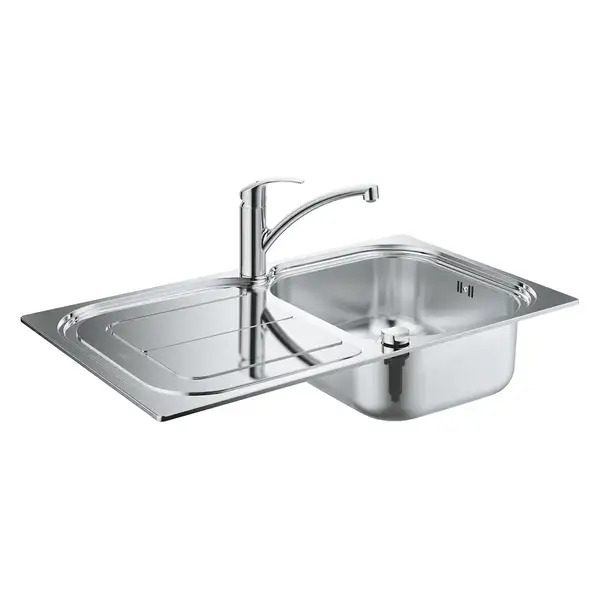 GROHE Комплект Мийка для кухні 860 x 500 мм з ексцентриком, 1 чаша + Eurosmart Змішувач одноважільний для (31565SD0)
