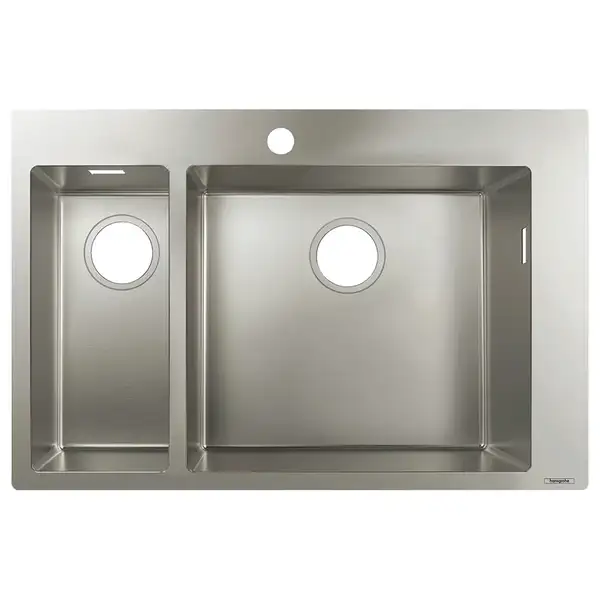 Встраиваемая кухонная мойка Hansgrohe S71 S711-F655 (цвет - нержавеющая сталь) 180/450 (43309800) фото 1 Aquada.com.ua