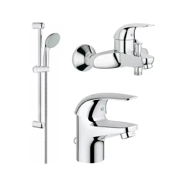 GROHE Набор Смесителей для ванной комнаты 3 в 1 Grohe Euroeco (123226S) (123226S) фото 1 Aquada.com.ua