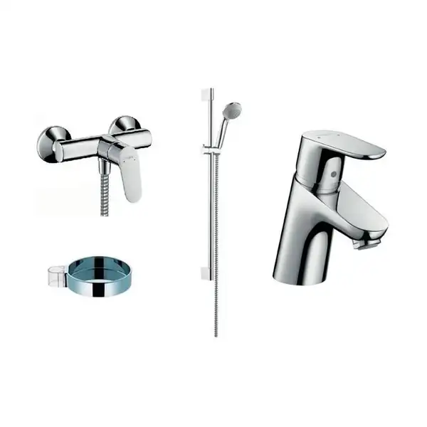 Набор смесителей для душа 3-в-1 Hansgrohe Focus E2 (цвет - хром) (31933000) фото 1 Aquada.com.ua