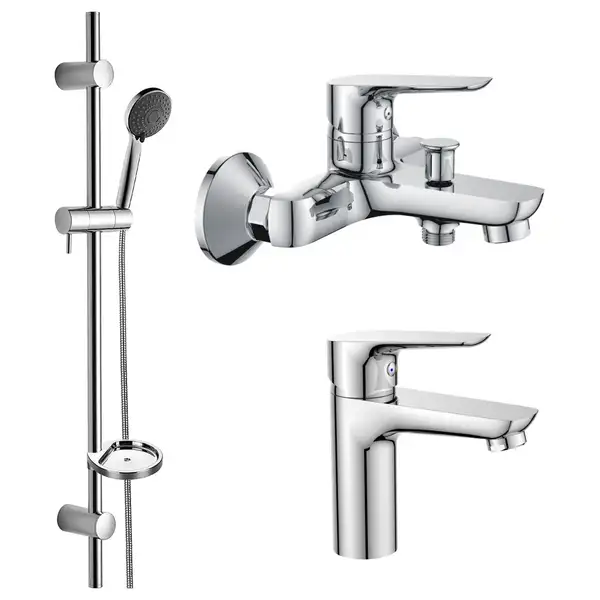 IMPRESE Набор смесителей для ванны (3 в 1) kit20080 фото 1 Aquada.com.ua