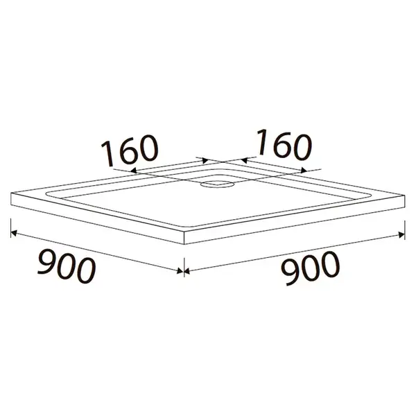 VOLLE BENITA поддон (PUF) 90*90*5см на пенополиуретане, квадратный (10-22-905tray) фото 2 Aquada.com.ua
