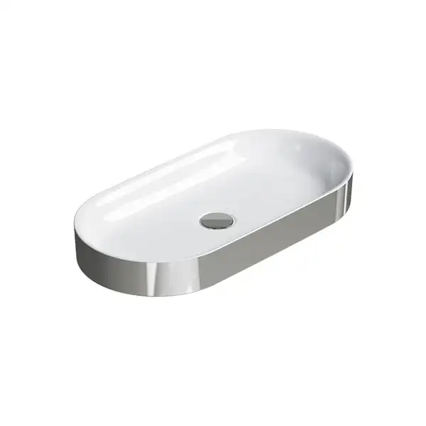 Раковина накладная на столешницу Catalano Horizon 75 х 35 см, Silver-white (170AHZBA) фото 1 Aquada.com.ua