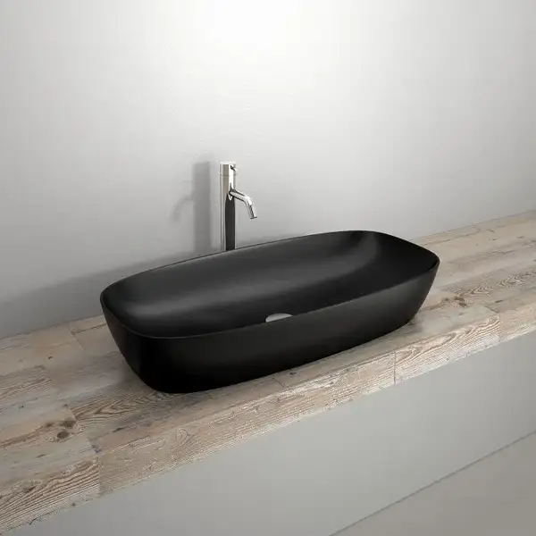 Раковина накладная на столешницу Catalano Сolori Satin black 80 х 40 см (180APGRLXNS) фото 3 Aquada.com.ua