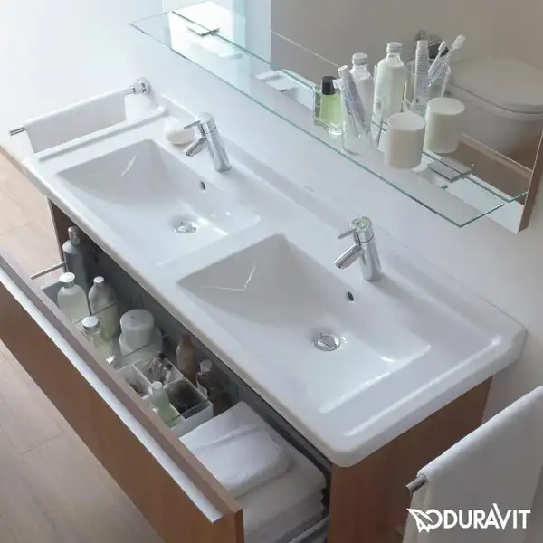 Раковина двойная Duravit Starck 3 1300 х 490 мм (0332130000) фото 2 Aquada.com.ua