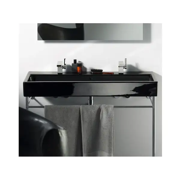 Раковина накладная на столешницу Duravit Vero 100 х 47 см, черный (0454100800) фото 3 Aquada.com.ua