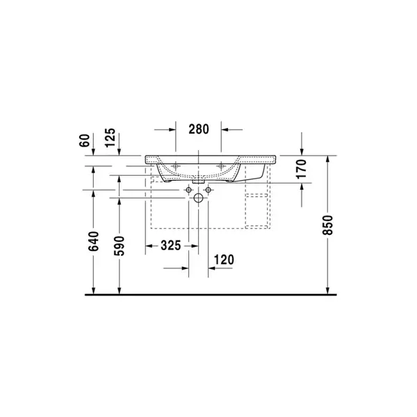 Раковина Duravit DuraStyle 80х48 см (2325800000) фото 3 Aquada.com.ua