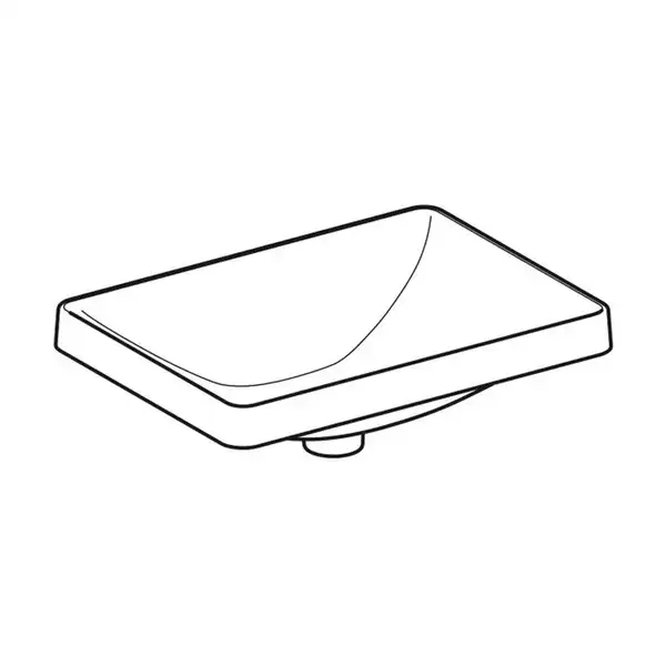 Geberit VariForm Раковина вбудована 55x40 см, біла (500.739.01.2)