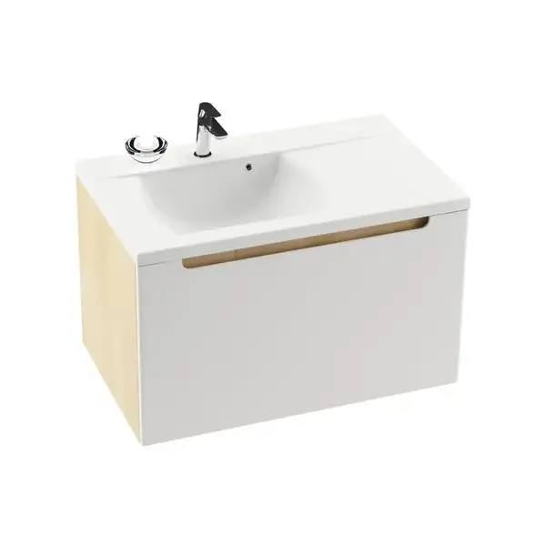 Раковина подвесная Ravak Classic 800х490х207 мм (левый вариант) (XJDL1180000) фото 2 Aquada.com.ua